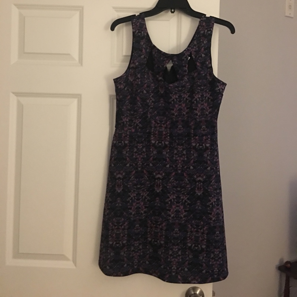Printed Cutout Skater Dress