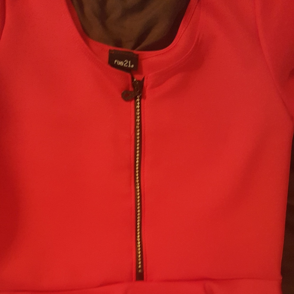 Peplum red n black dress