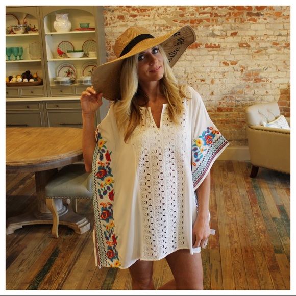 Gorgeous threaded embroidered cover up - Picture 7 of 8