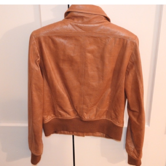 100% leather tan jacket - Picture 2 of 4