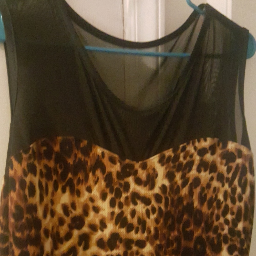 Peplum dress cheetah style