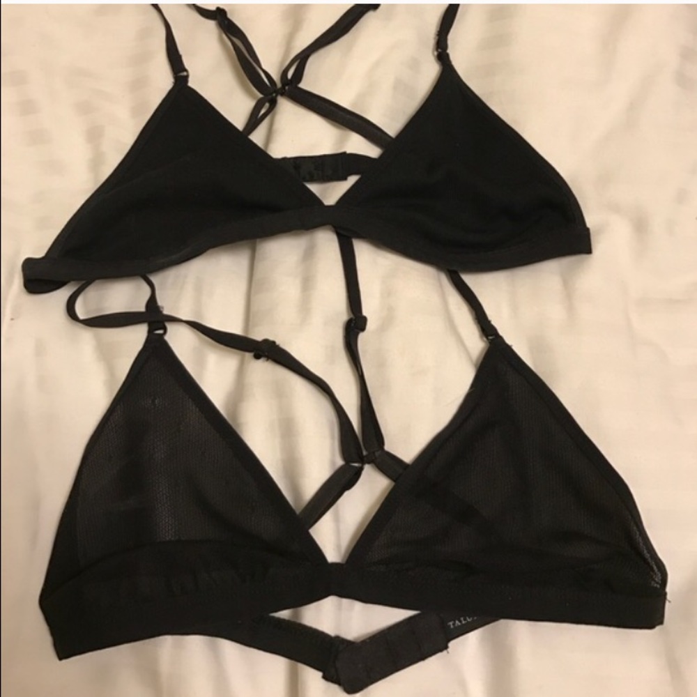 Bundle of aritzia black bralettes (both M)
