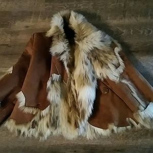 Fur dress coat