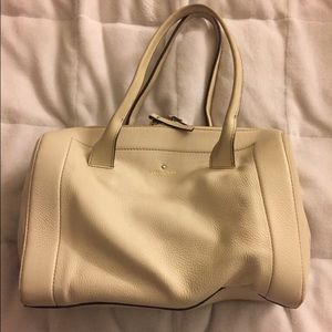 Kate Spade leather tote in cream