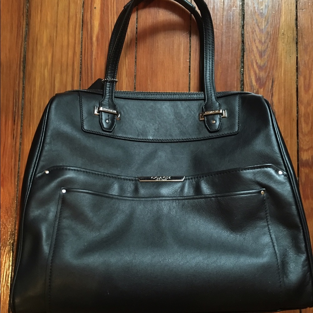 Coach Black Leather Satchel