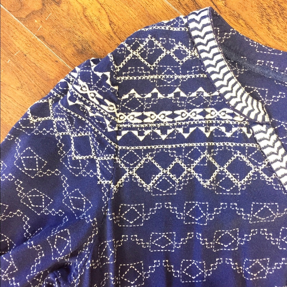 MUST GO!! Make an offer!  blue and cream dress