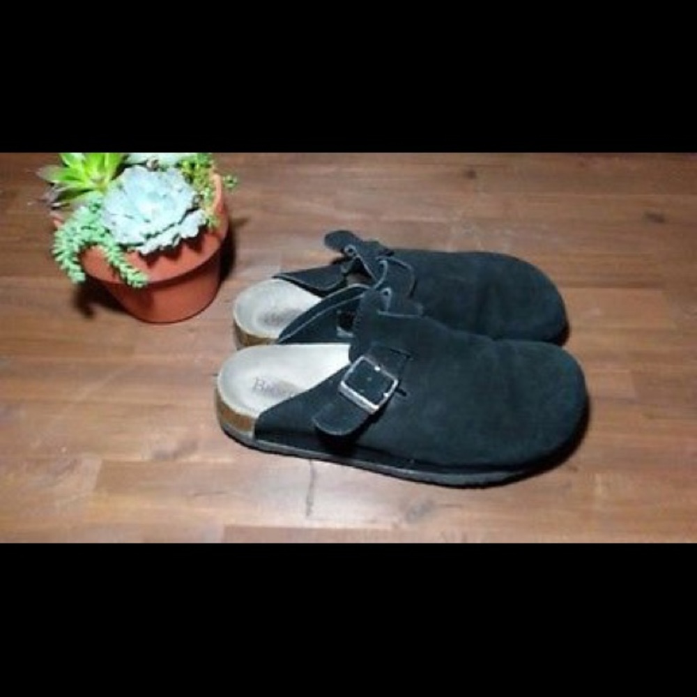 BJORNDAL BLACK SUEDE MULES