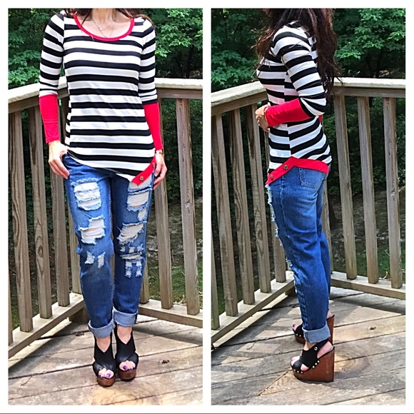 ✨LAST ONE ✨distress boyfriend jeans CLEARANCE SALE - Picture 4 of 5