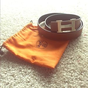Skinny Hermes Belt