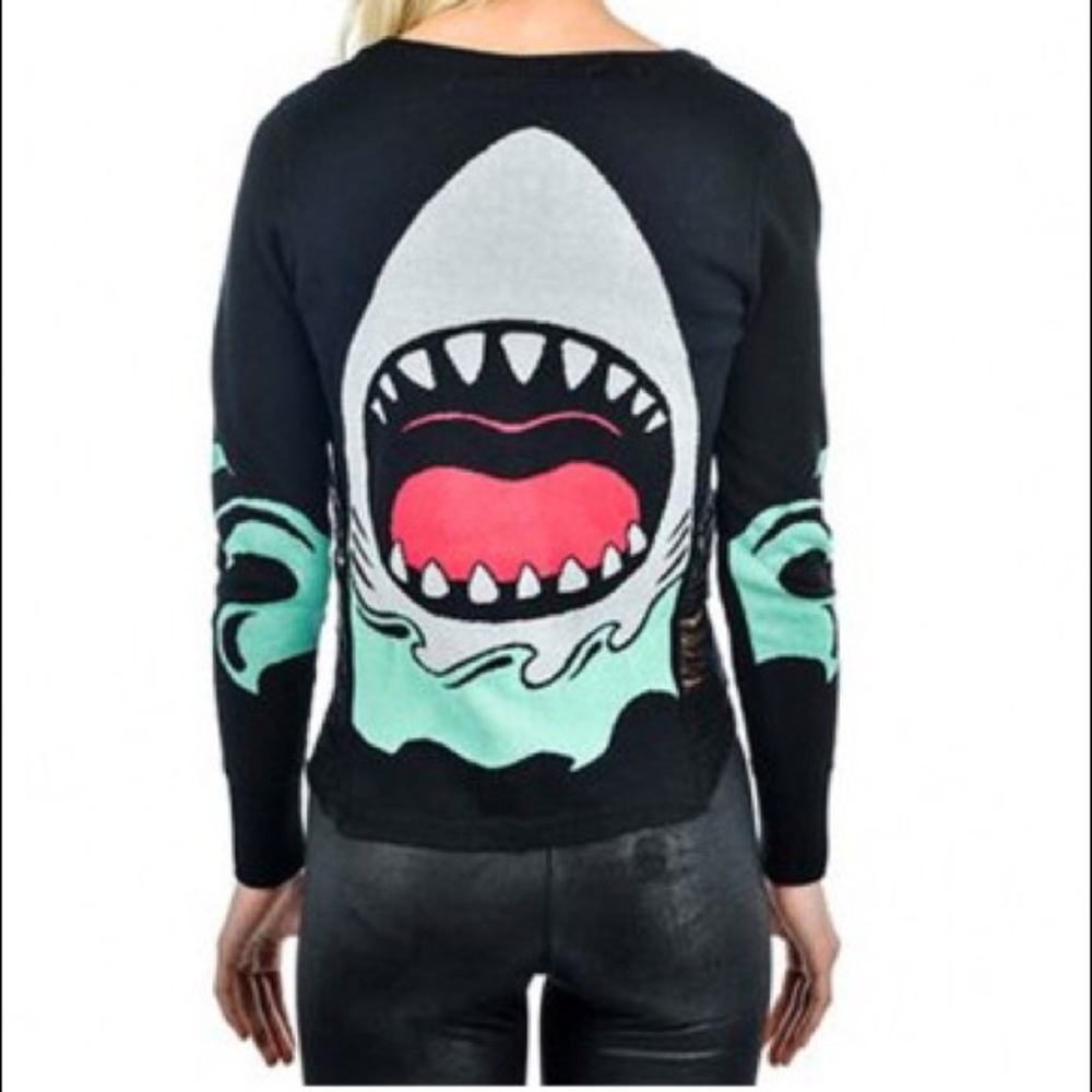 Destressed Jaws Shark Cardigan