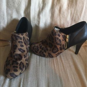Cheetah and Black Booties