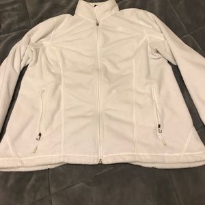 Women's north face zip up sweatshirt-large