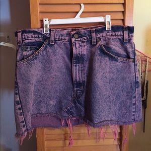 Re-done Levi's vintage denim skirt