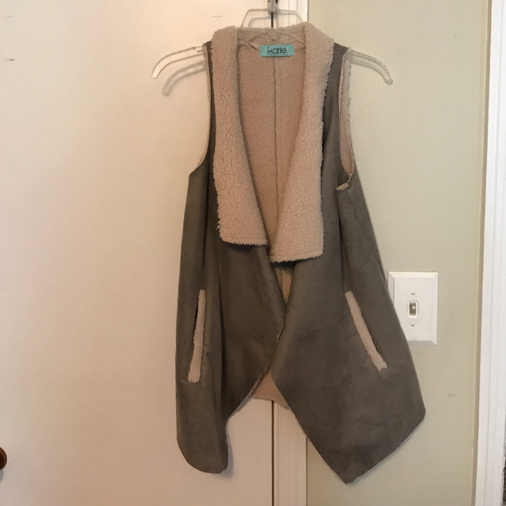 Karlie Shearling Suede Vest