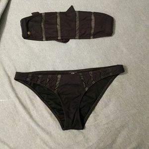 Volcom bandeau and bottoms