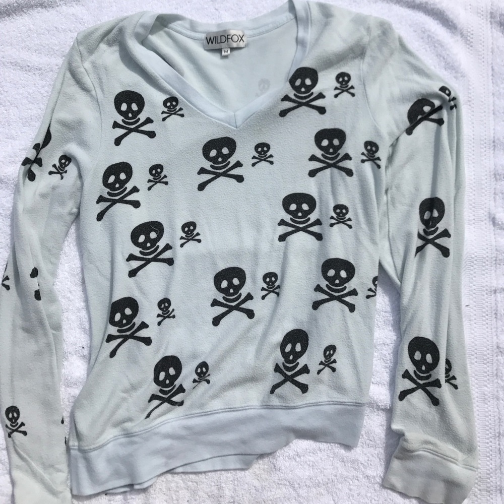 Oversized Wildfox Couture Skull Sweater