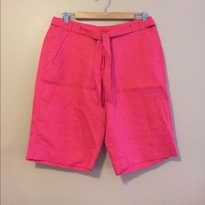 NWT Kim Rogers pink linen shorts size 8