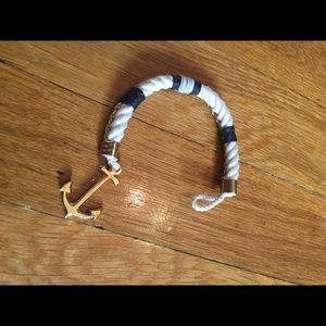 Kiel James Patrick Leather/Rope Anchor Bracelet