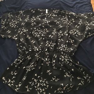 Blouse, bird print