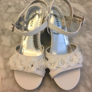 Girls white dress shoes