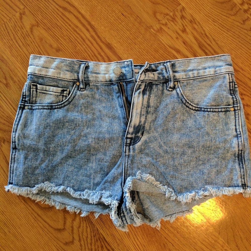 High rise jean shorts