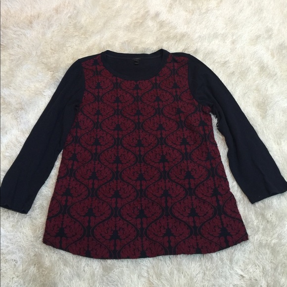 J. Crew Tops - J. Crew embroidered 3/4 sleeve top