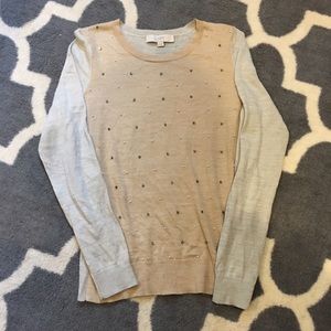 Loft women's sweater with beading