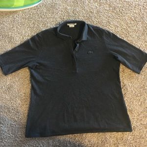 Lacoste 3/4 Sleeve Charcoal Grey Polo