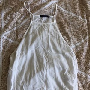 Brandy Melville White High Neck Cami