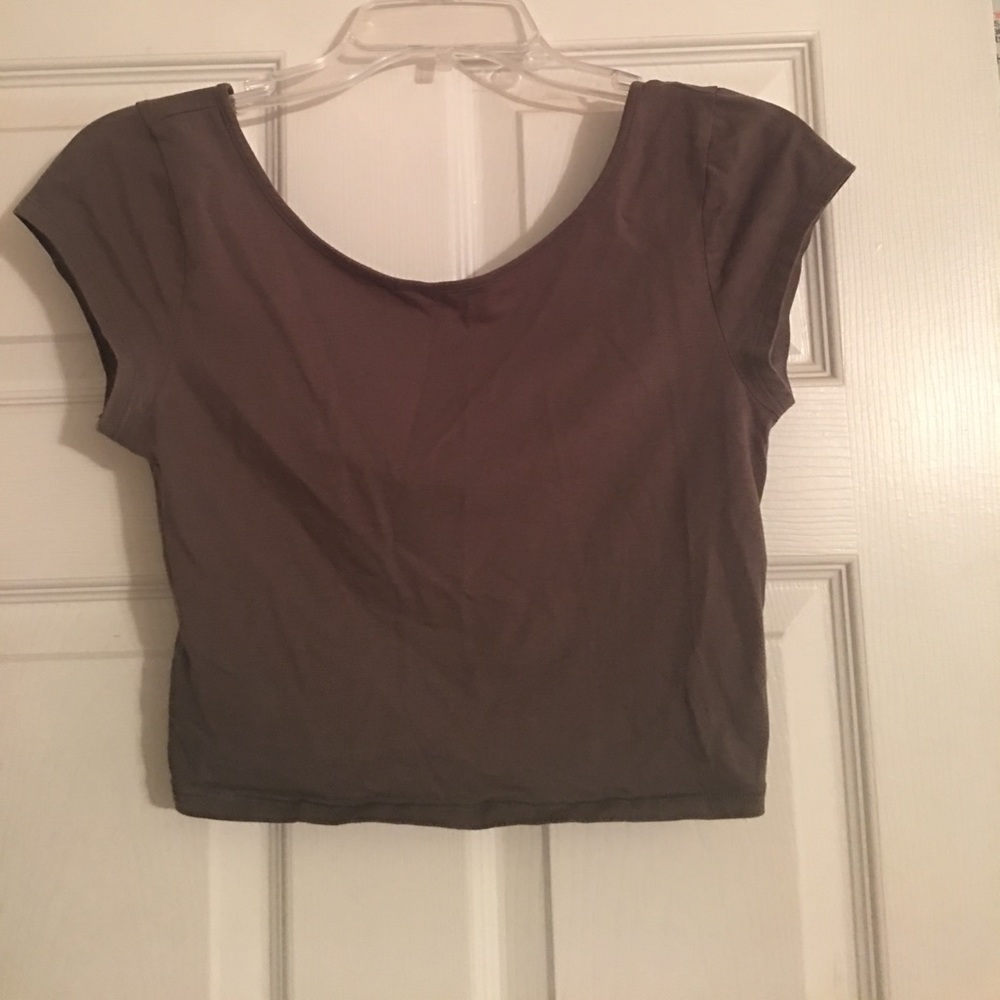 Cross cross back crop top