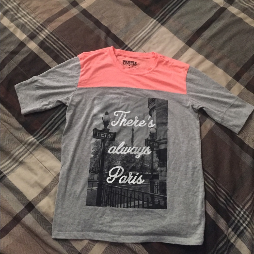 Pink and gray shirt