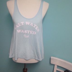 Super soft PINK Flowy Tank "salt water wasted"