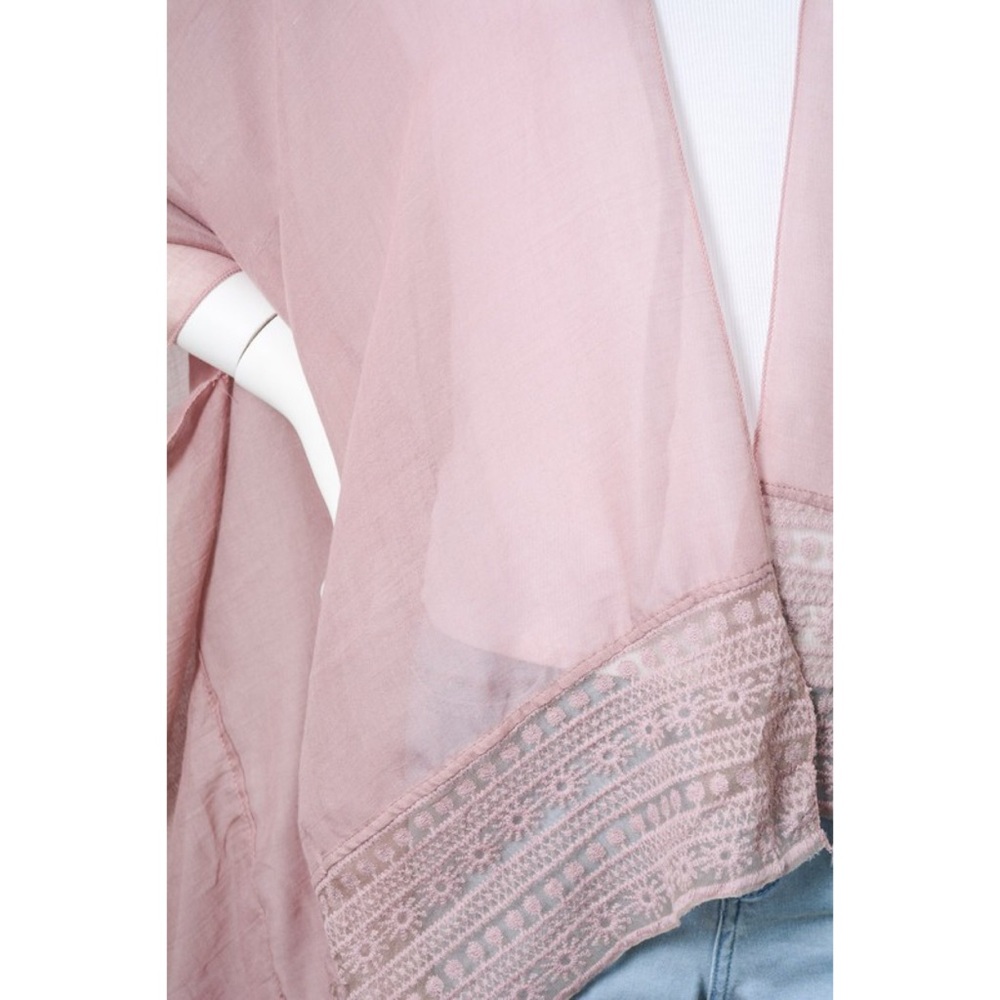 New Arrival- Dusty Rose Kimono, Bohemian Kimono - Picture 3 of 3