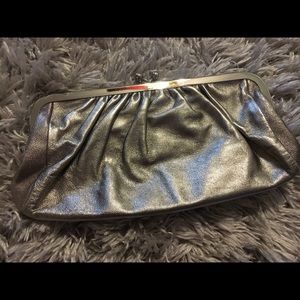 Express silver clutch