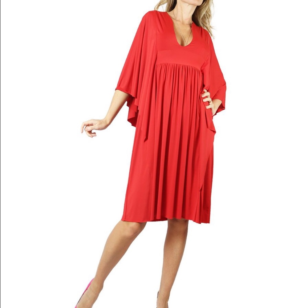 Ana Maria Couture red dress. Medium