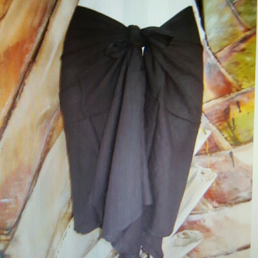 NEW Sarong short black Pareo beach cover up wrap