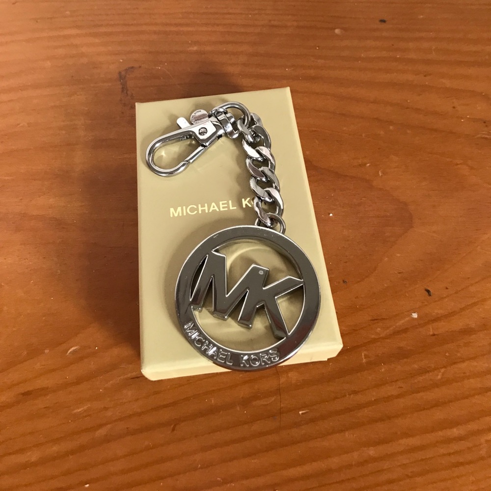 Michael kors silver MK key chain!