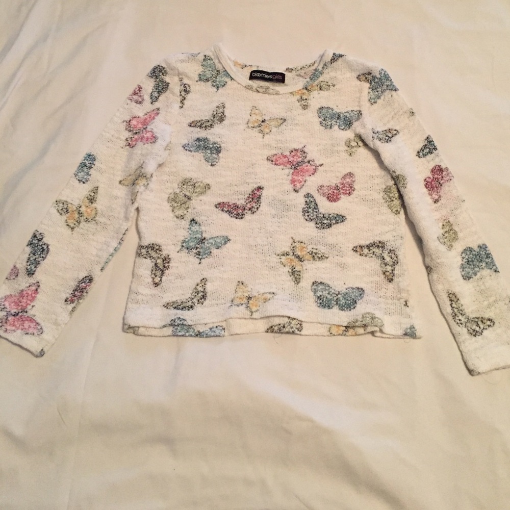 BLOOMIES GIRLS butterfly long sleeve shirt