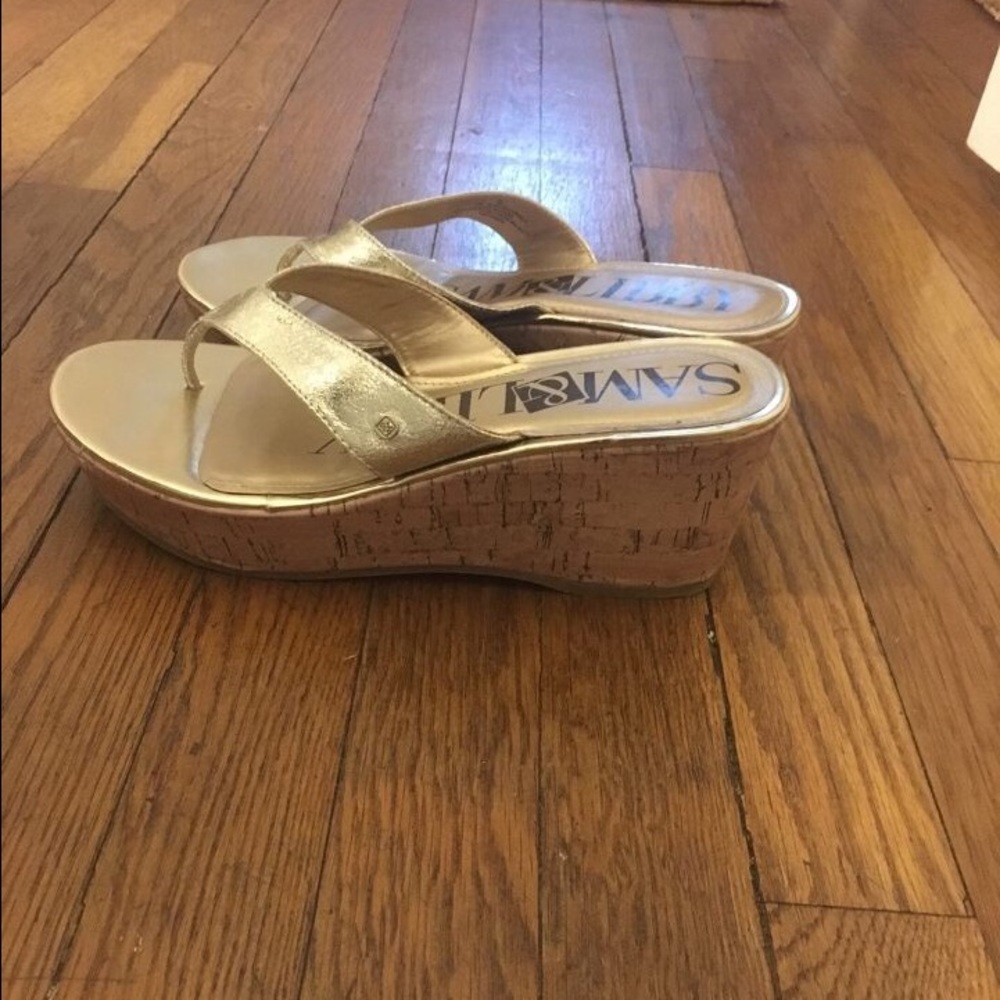 Sam and Libby gold wedges 8