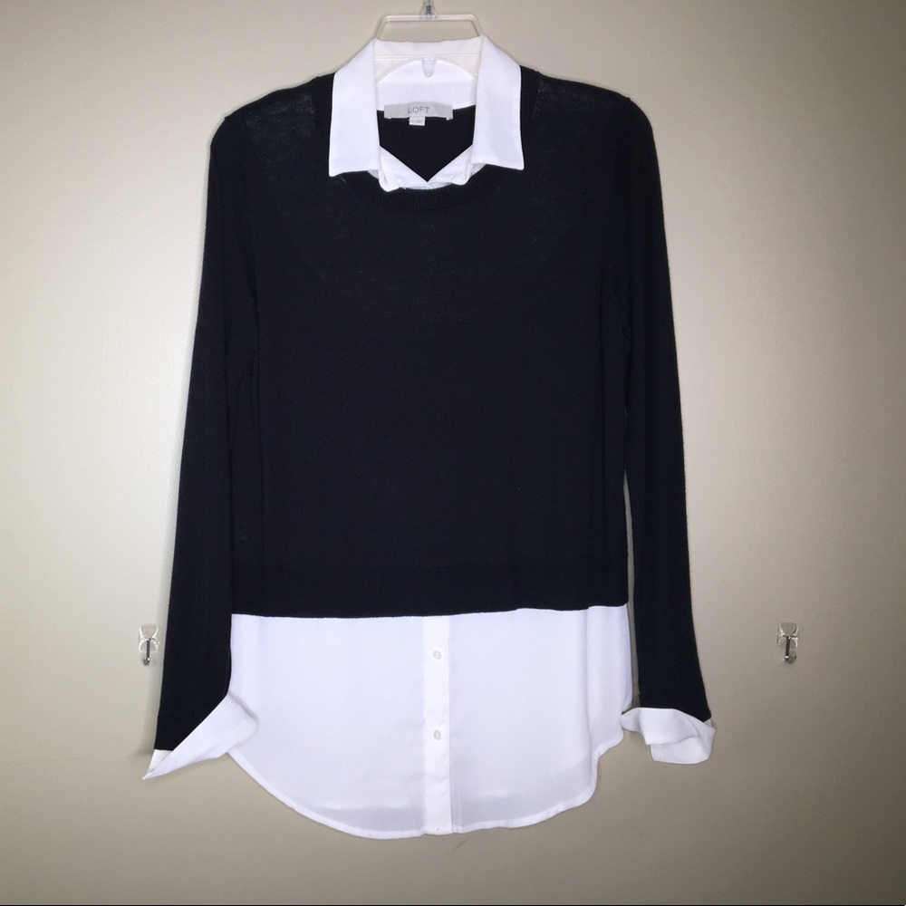 Ann Taylor Sweater/blouse combo
