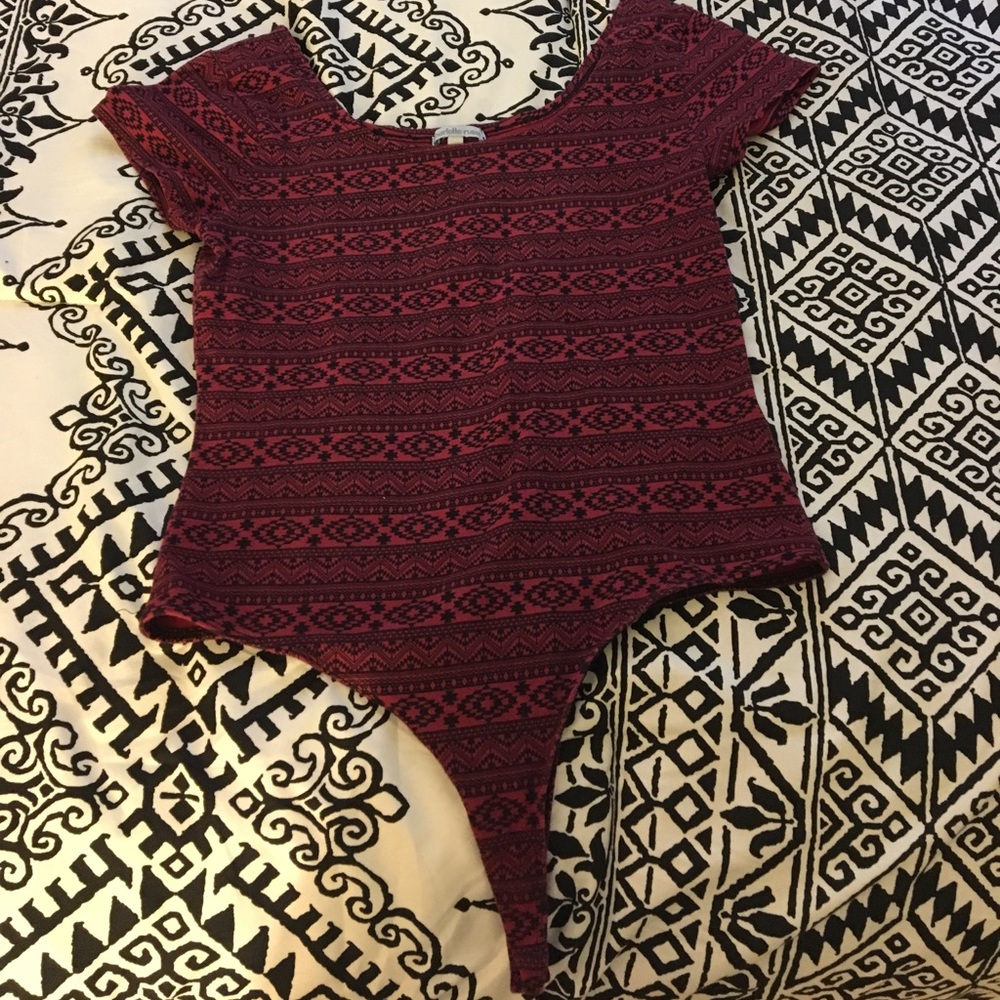 Maroon Tribal Pattern Onesie