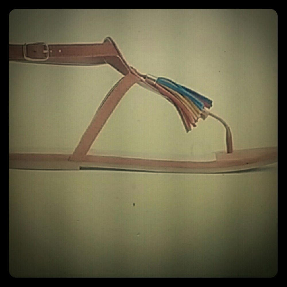 Bnwt JustFab brown tasselled sandals