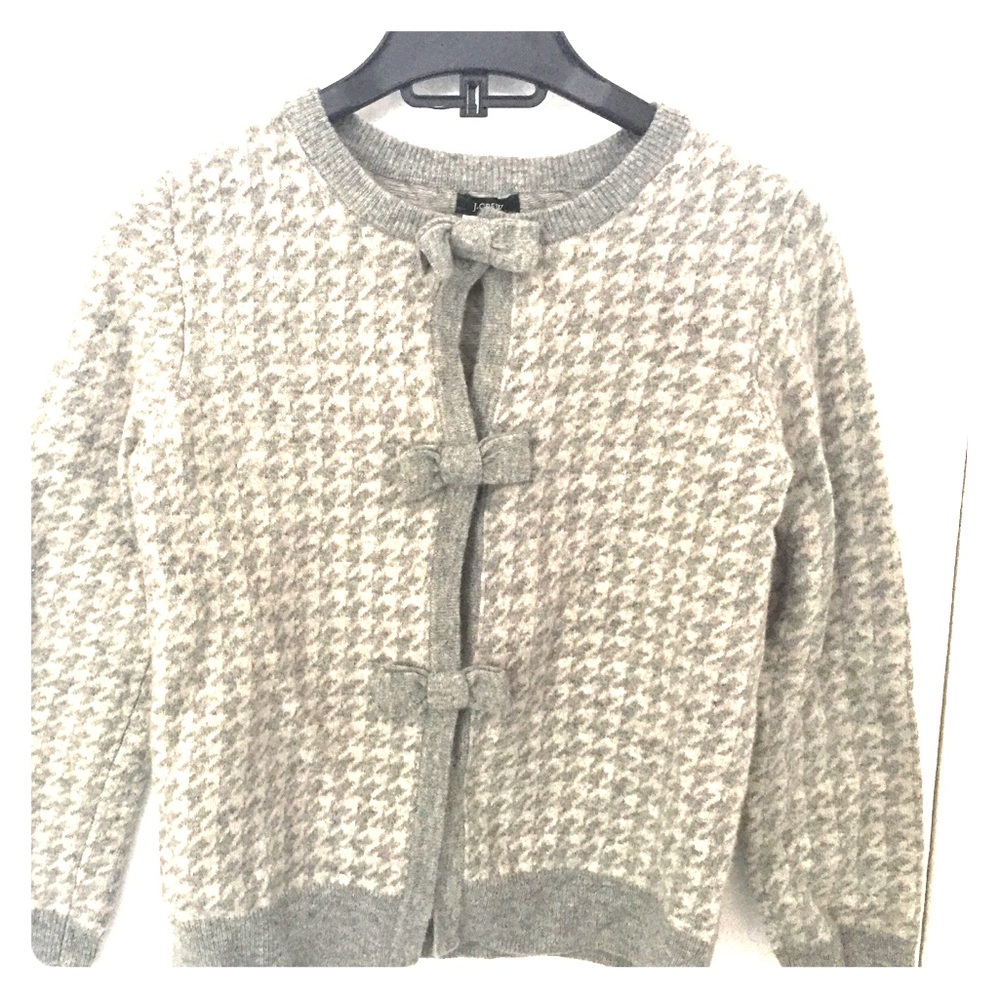 J. Crew houndstooth grey sweater size xs