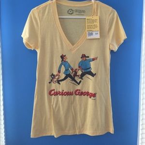 Out of Print - Curious George V-Neck (Size - M)