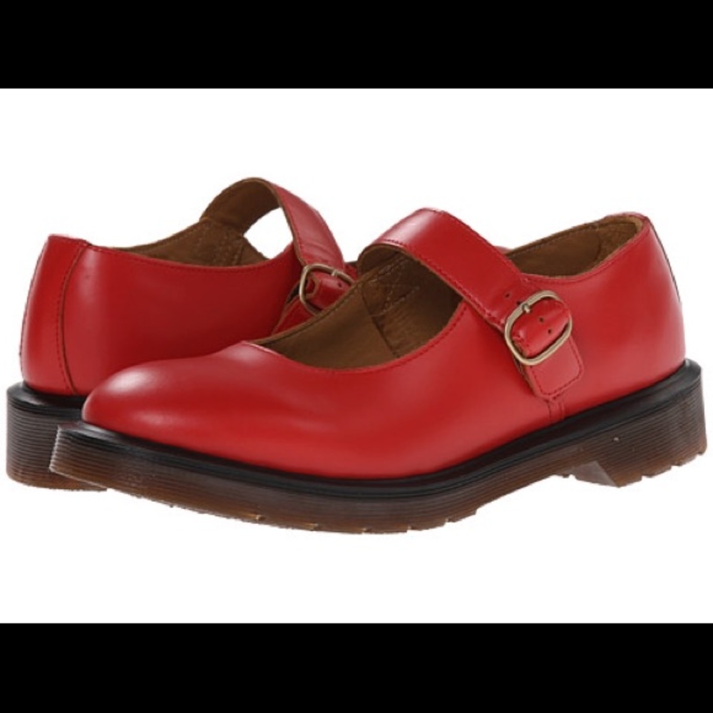 Dr. Martens Red Mary Janes