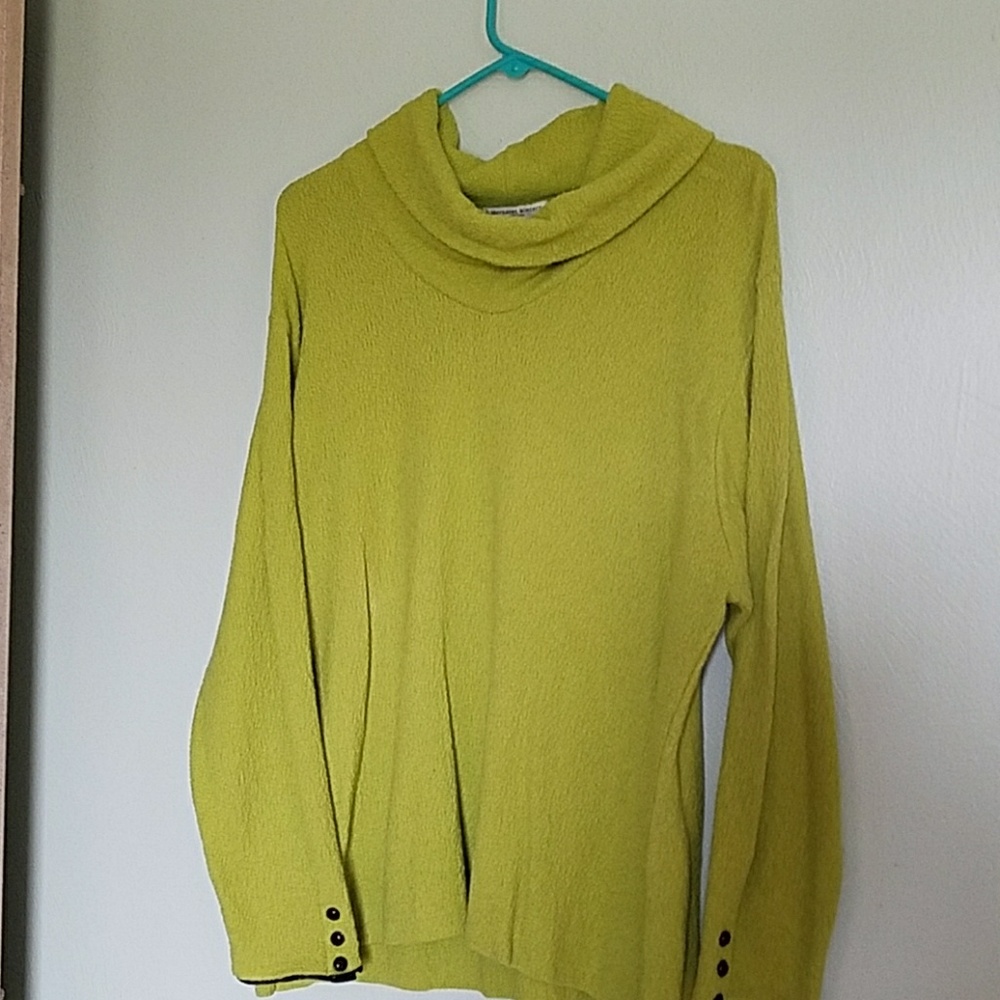 Lime green sweater feel so good on very slimming