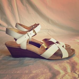 Lauren white leather sandals