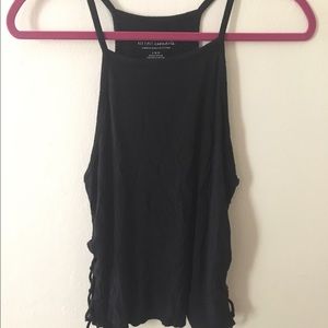 American Eagle High Neck Lace Up Tank