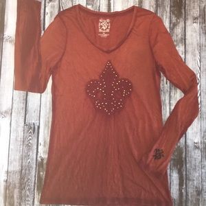 NWOT Rebel Stone Burnout Long-sleeve Too