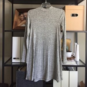 Gray sweater dress